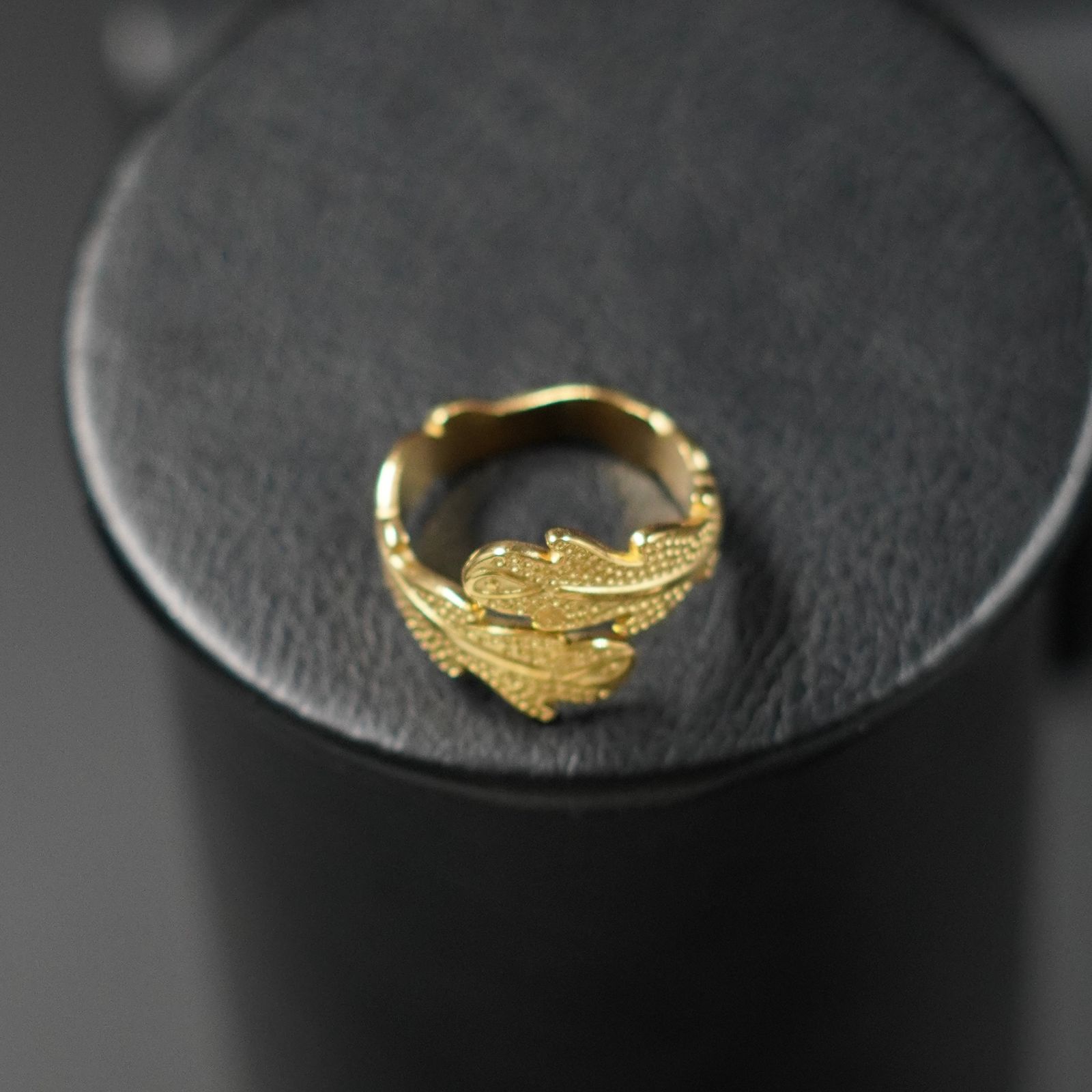 Miniatura 2 de Anillo Hojas Graduables Dorado acero